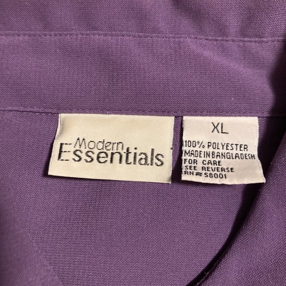 NWOT Vintage Modern Essentials Long Sleeve Top Blouse Size XL - Picture 11 of 12